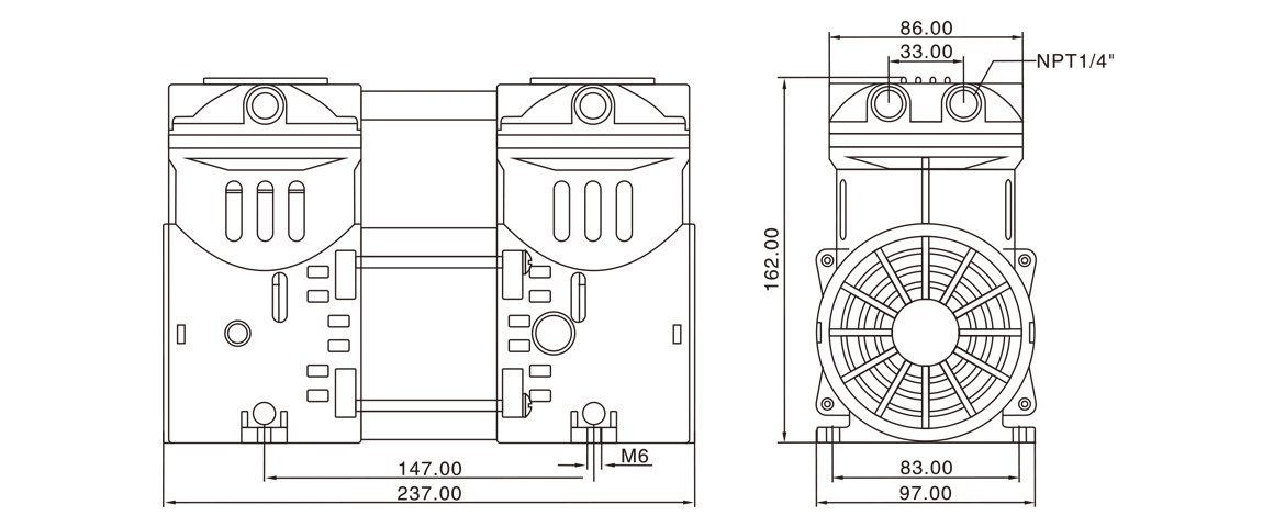 HP-550H活塞真空泵