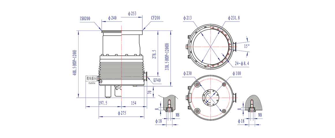 Turbo-H1200-MD涡轮分子泵